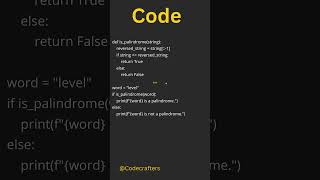Python tutorial : How to Check if a String is a Palindrome #python, #programming, #coding