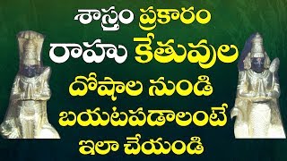 జాతక రీత్యా రాహు కేతు దోషాల నుండి విముక్తి కలగాలంటే|Rahu kethu dosham in telugu|Astrology remedies