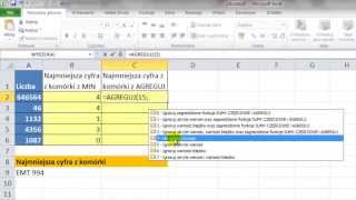 Excel - Najmniejsza cyfra z komórki za pomocą funkcji MIN lub AGREGUJ- sztuczki #20