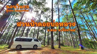 นอนในรถ ตู้นอน @สวนป่าดอยบ่อหลวง อ.ฮอด จ.เชียงใหม่ ช่วงหน้าฝน #campervan #camping #นอนในรถ #ventury