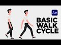 Easy 2D Character Walk cycle Animation - After Effects (NO PLUGINS)
