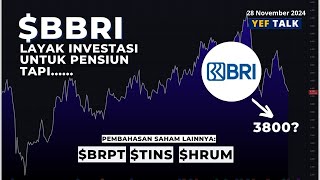 Analisa \u0026 Prediksi saham $BBRI YEFTalk edisi 28 November 2024