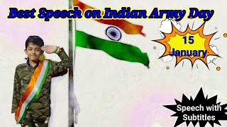 Speech on Indian Army Day in English/ Indian Army Day Speech in English/ 10 Lines on Indian Army Day