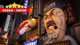 The MOST POPULAR Tourist Spot in OSAKA 🇯🇵 | Street Food, Dotonbori, Arcade, Takoyaki, Neon Signs