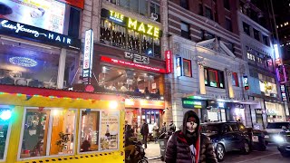 [4K] Koreatown in New York Walking Tour at Night 纽约韩国城夜晚徒步之旅