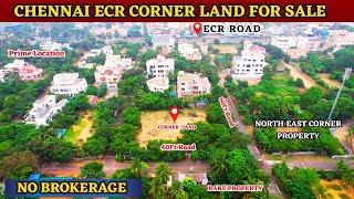 Chennai ECR Corner Land For Sale Low Price | Urgent Sale | #land #plots #ecr  #ecrproperty #panaiyur