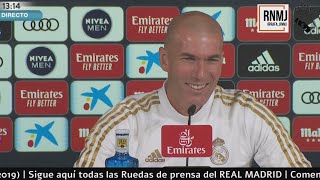 Rueda de prensa de ZIDANE previa Valencia - Real Madrid (14/12/2019)