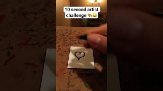 This Is the 10 second artist challenge 🎨😂 #shorts #drawing #artchallenge