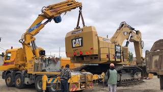 Disassembly And Transporting By Side The Huge Caterpillar 6015B - Sotiriadis Mining Works