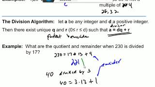 Division and Modular Arithmetic