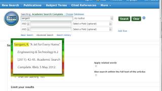 Find Cited Articles Using Named Database