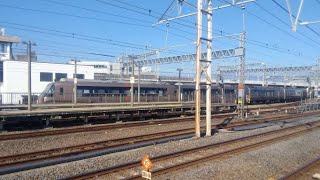 【小田原駅】小田急ロマンスカーEXE（エクセ 30000形）はこねの発車と3000形電車の到着（神奈川県旅行）ODAKYU Romancecar Odawara Station JAPAN TRAIN