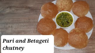 Karnatak special Puri and Betageri chutney|Berakfast कर्नाटक स्पेशल पुरी आणि बेटगेरी चटणी नाश्ता|