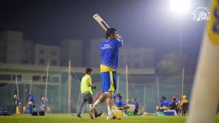 MS Dhoni Practicing for Match against MI | CSK Practice | IPL 2021 | CSK vs MI | Super Sixes | MSD |