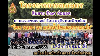 โครงการอารยเกษตร สืบสาน รักษา ต่อยอด ตามแนวพระราชดำริเศรษฐกิจพอเพียงฯ (เครือข่ายลุ่มน้ำลี้)