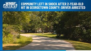 Community left in shock after 2-year-old hit in Georgetown County; driver arrested