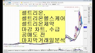 셀트리온, 셀트리온헬스케어 셀트리온제약 마감 차트, 수급  공매도 전 마지막거래일분석