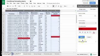 Conditional Formatting in Google Sheets to Find Empty Cells