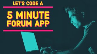 Let's code a Forum App in 5 minutes - HTML, CSS, JavaScript tutorial