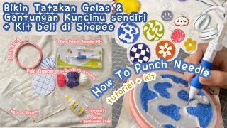 Tutorial Punch Needle Tatakan Gelas & Gantungan Kunci Lengkap sampai bisa 💜 + Tersedia Kitnya 🥳