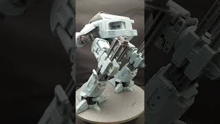 Moderoid ED 209 plastic model kit temp assembled prior to paint.