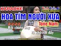 Hoa Tím Người Xưa Karaoke Nhạc Sống Tone Nam | Liên Khúc Karaoke Bolero Hay Nhất