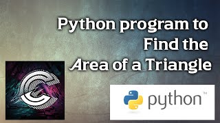 Python program to find the area of a triangle #pythontutorial