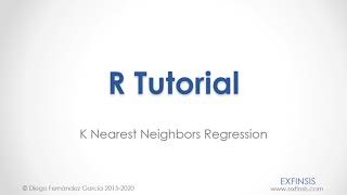 R Tutorial. K Nearest Neighbors Regression