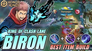 BIRON INSANE DAMAGE! Best Clash Lane Fighter | Best Build Item \u0026 Technique Gameplay | Honor of Kings