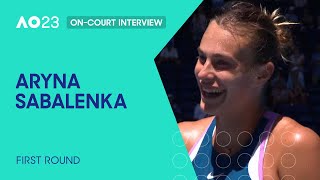 Aryna Sabalenka On-Court Interview | Australian Open 2023 First Round