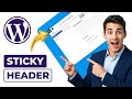How to create a sticky header on WordPress (Easiest Way)(2026 Guide)