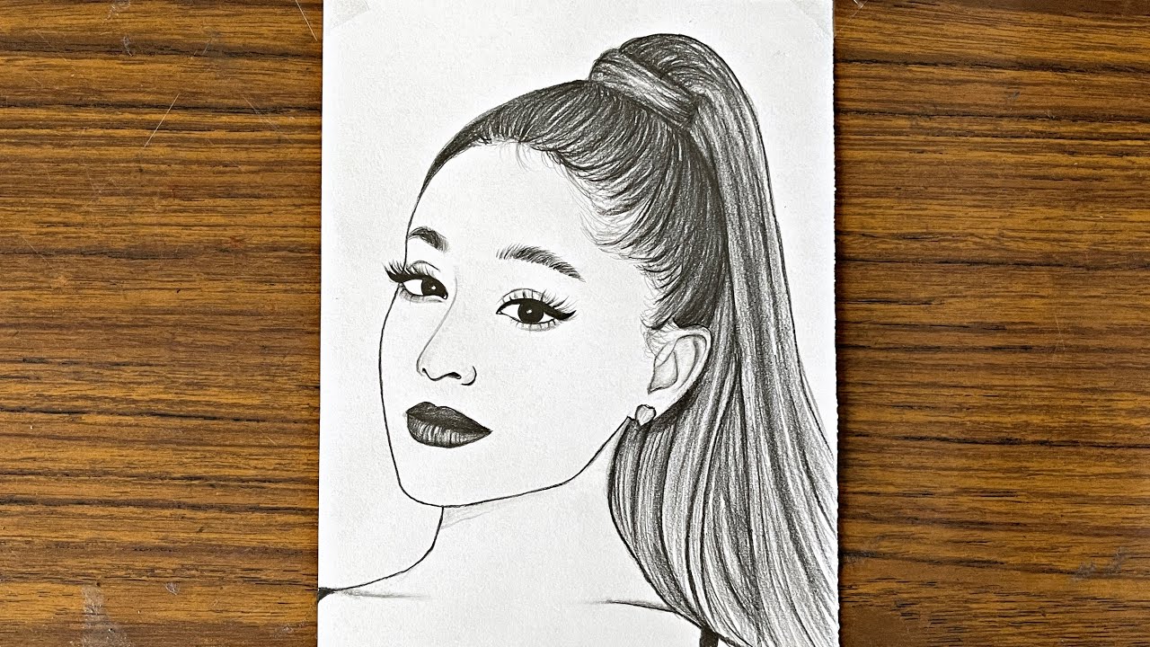 How To Draw Ariana Grande Step By Step Slowly And Easy