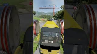 Mixed Trucks \u0026 Buses vs Hydraulic Crush - BeamNG.Drive #shorts #beamngdrive #bus