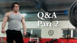 Q&A Part 2 - Squatting Frequency, Front Squats Vs Backsquats, How often I Trick