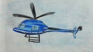 Drawing a helicopter  by Anupriya , How ta sketch a helicopter ? easy steps