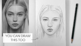 Learn how to draw a Face - Portrait Drawing Tutorial