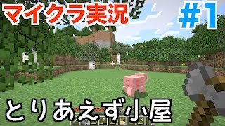 【マインクラフト】 #1 とりあえず小屋建てます。