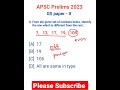 apsc prelims csat paper solution 2023 apsc csat paper.