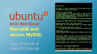10 Install MariaDB, Secure MySQL and create databases,  Ubuntu 20.04