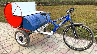 MIGLIORI IDEE FAI DA TE|Realizza un triciclo elettrico unico con una bicicletta e un barile di ferro