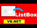 How to use ListBox in vb.net | List Box in vb.net |