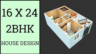 16 X 24 Small House Design ll 380 Sqft House Plan ll 16 X 24 Ghar Ka Naksha