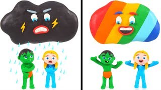 Download Rainbow Cloud VS Rainy Cloud 💕Cartoons For Kids mp3