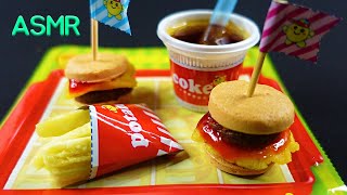 popin cookin-Making hamburger, french fries, coke ASMR