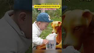 逮到一只偷喝奶茶的小可爱 #vlog #萌娃 #baby #cute #搞笑 #babylife #funny #happy