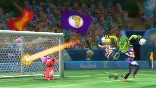 Football-Team Sliver  vs Team Donkey Kong(CPU) Mario and Sonic at The Rio 2016 Olympic Games