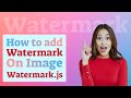 How to add watermark on image | Canvas watermark