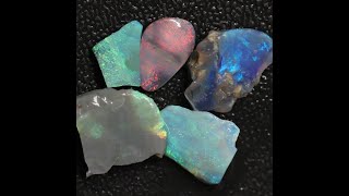 17.0 cts Australian Solid Semi Black Opal Rough Parcel, Lightning Ridge Stones