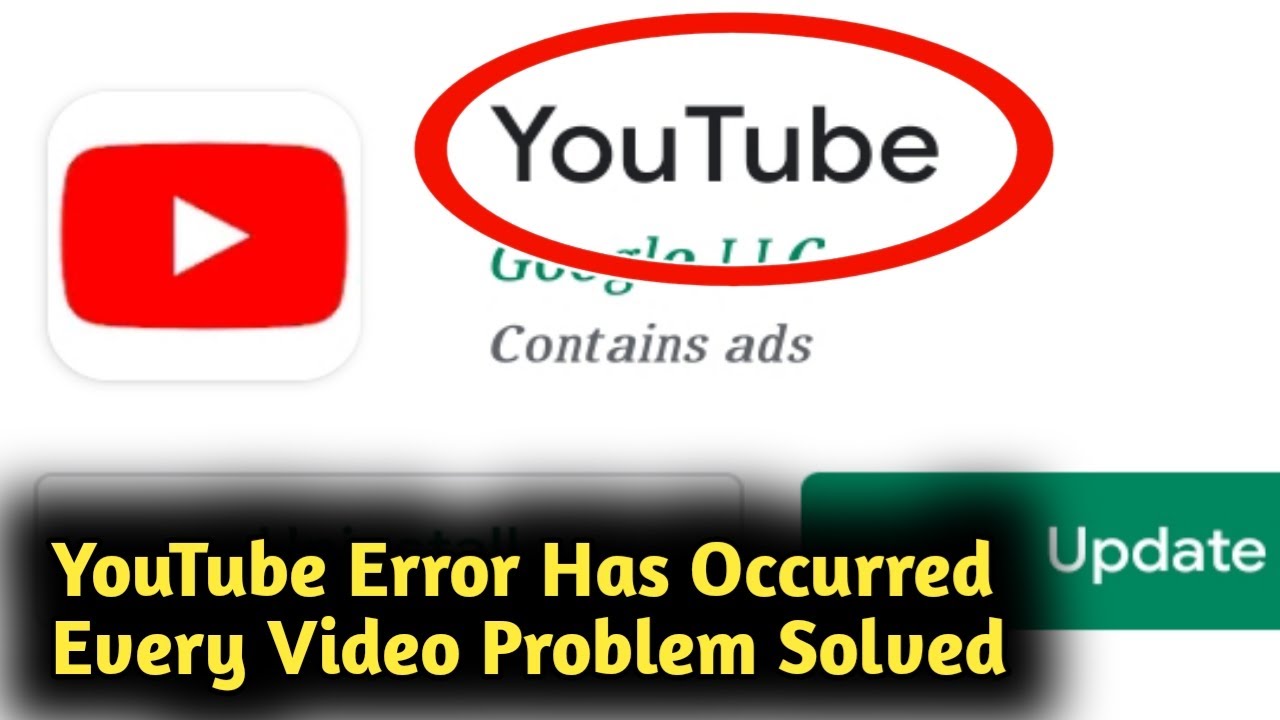 Fix Youtube Error Has Occurred Every Video Problem Solved Youtube