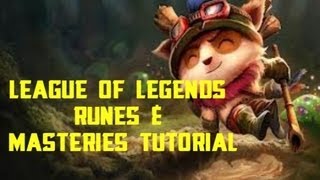League Of Legends | Season 3 Runes & Masteries Basic Guide/Tutorial